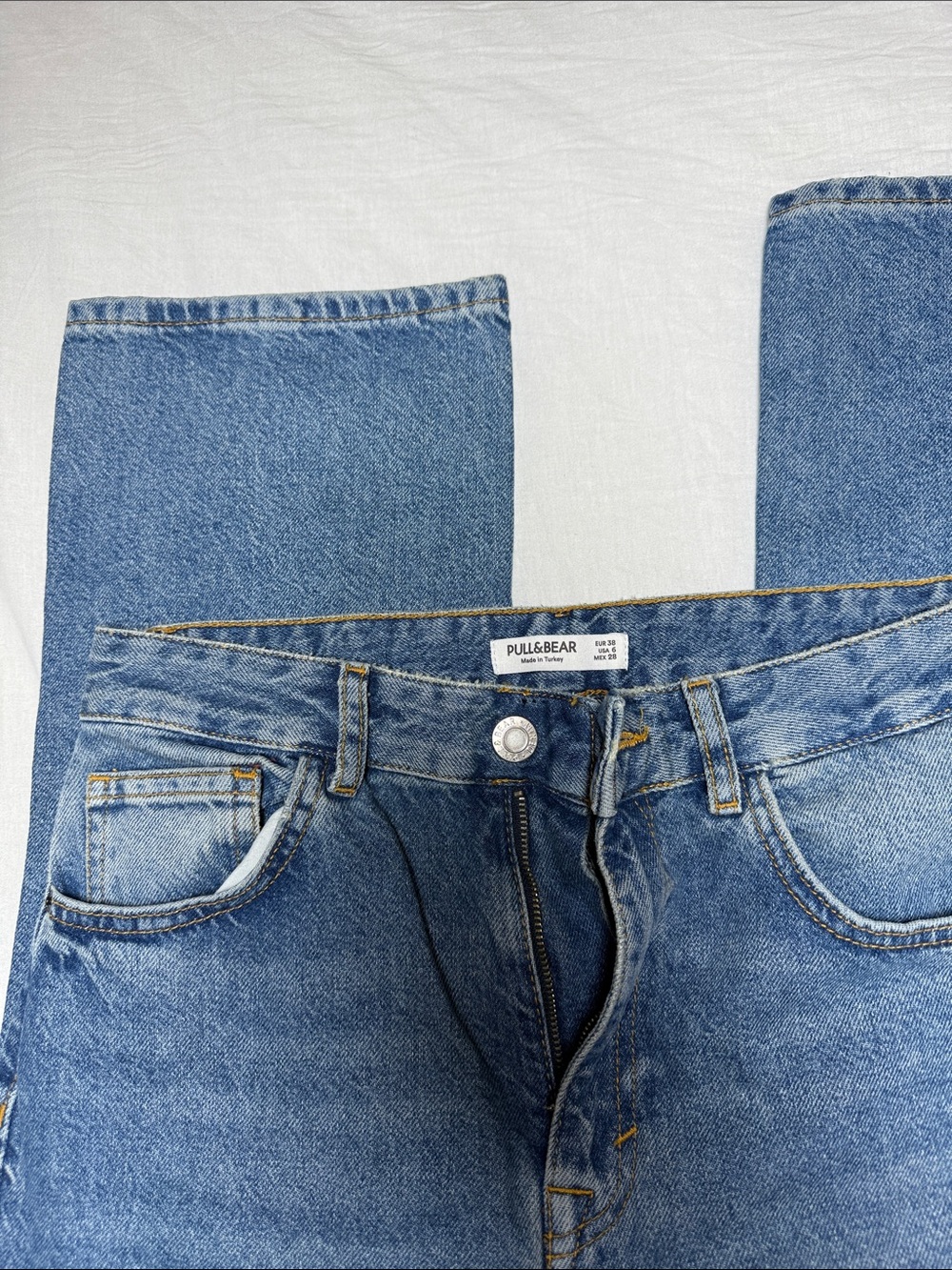 Pull&Bear High-Rise Blue Women's Jeans - Picture 2 of 7